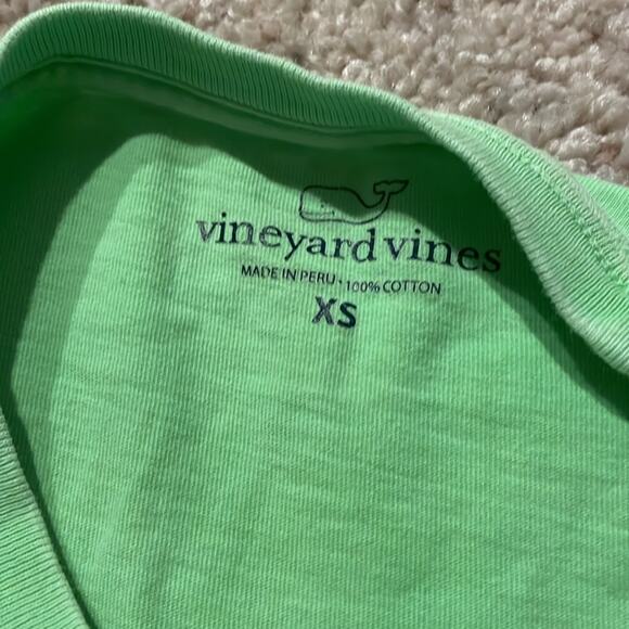 VINEYARD VINES Lime Green Long-Sleeve Crewneck T-Shirt Size XS - Picture 4 of 6